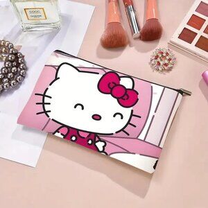 Hello Kitty Pink Cute Makeup / Cosmetic Bag  Zipper / Lightweight